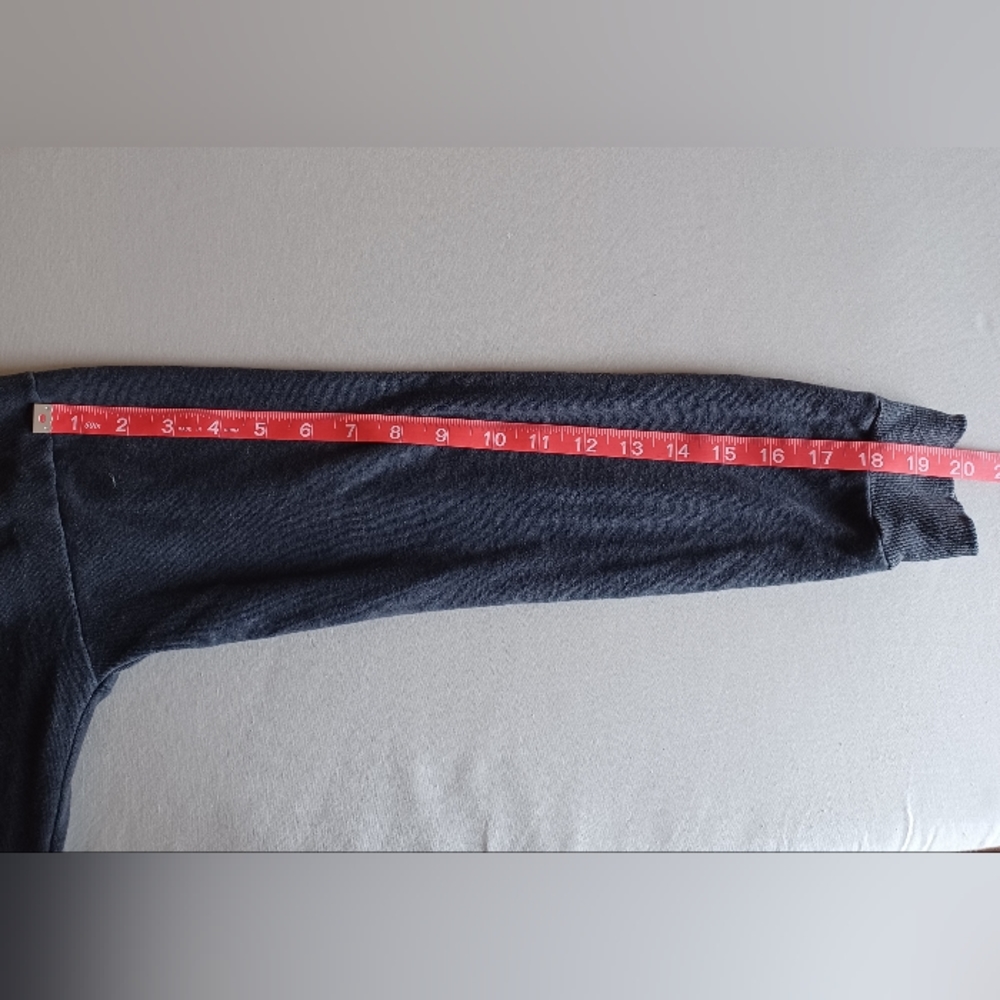 3 For $15 /Wild Fable Dark Gray, Black Long Sleeve Sweatshirt Dress with Pockets - Picture 9 of 9
